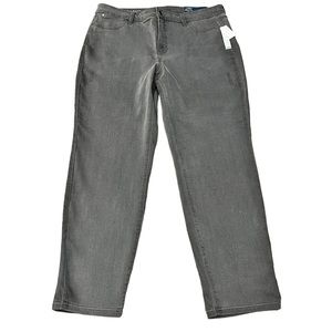 Talbots NWT Slim Ankle Gray Wash Straight Leg Stretch Jeans - 16